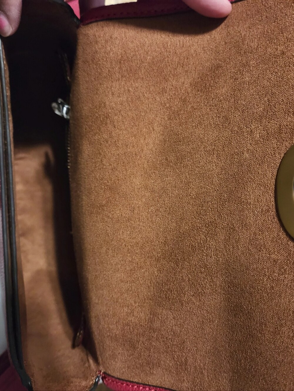 Coach Red Pebbled Leather Willow Saddlebag - Picture 8 of 10
